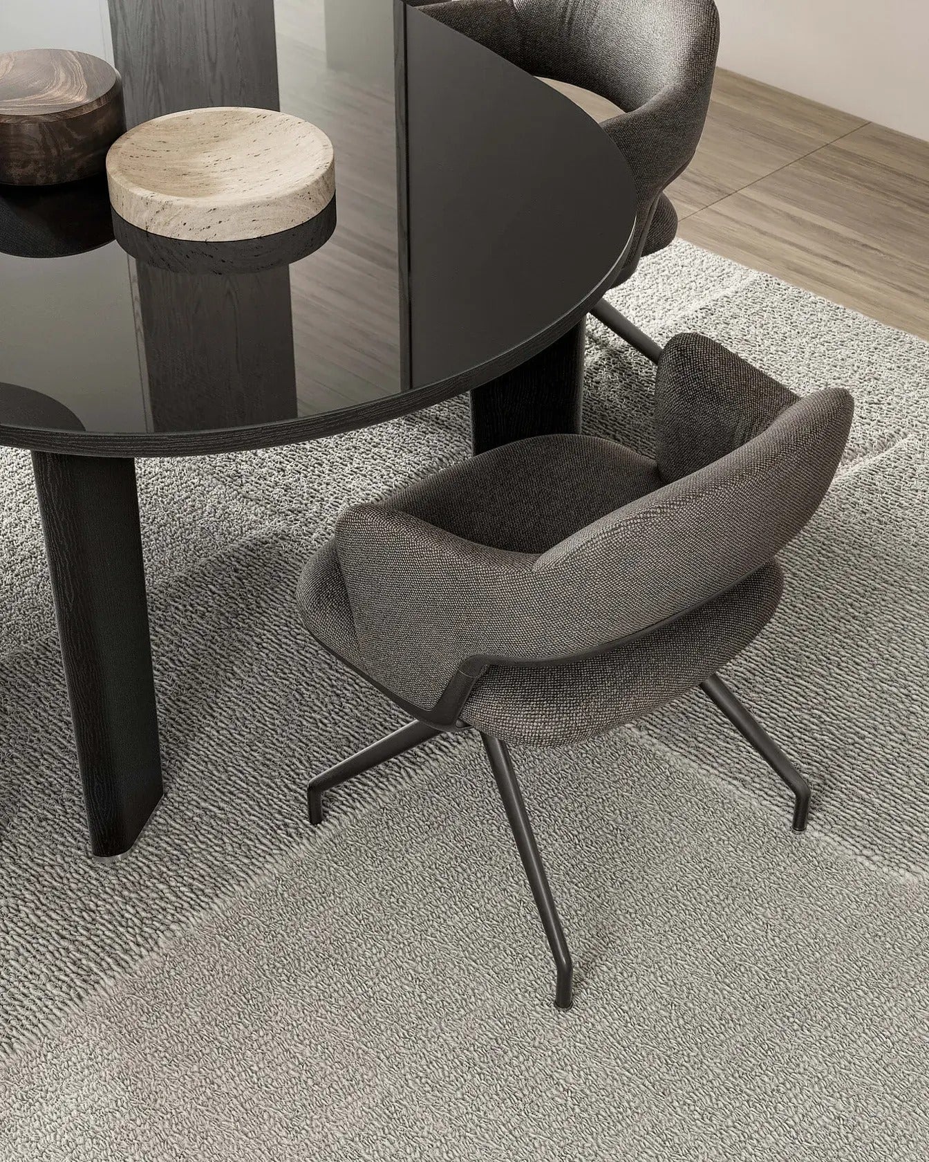 Alma swivel armchair (set of 4)
