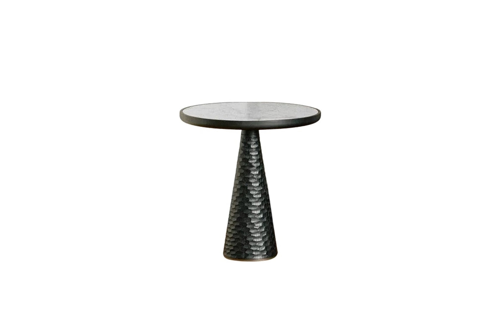 Duo pedestal side table