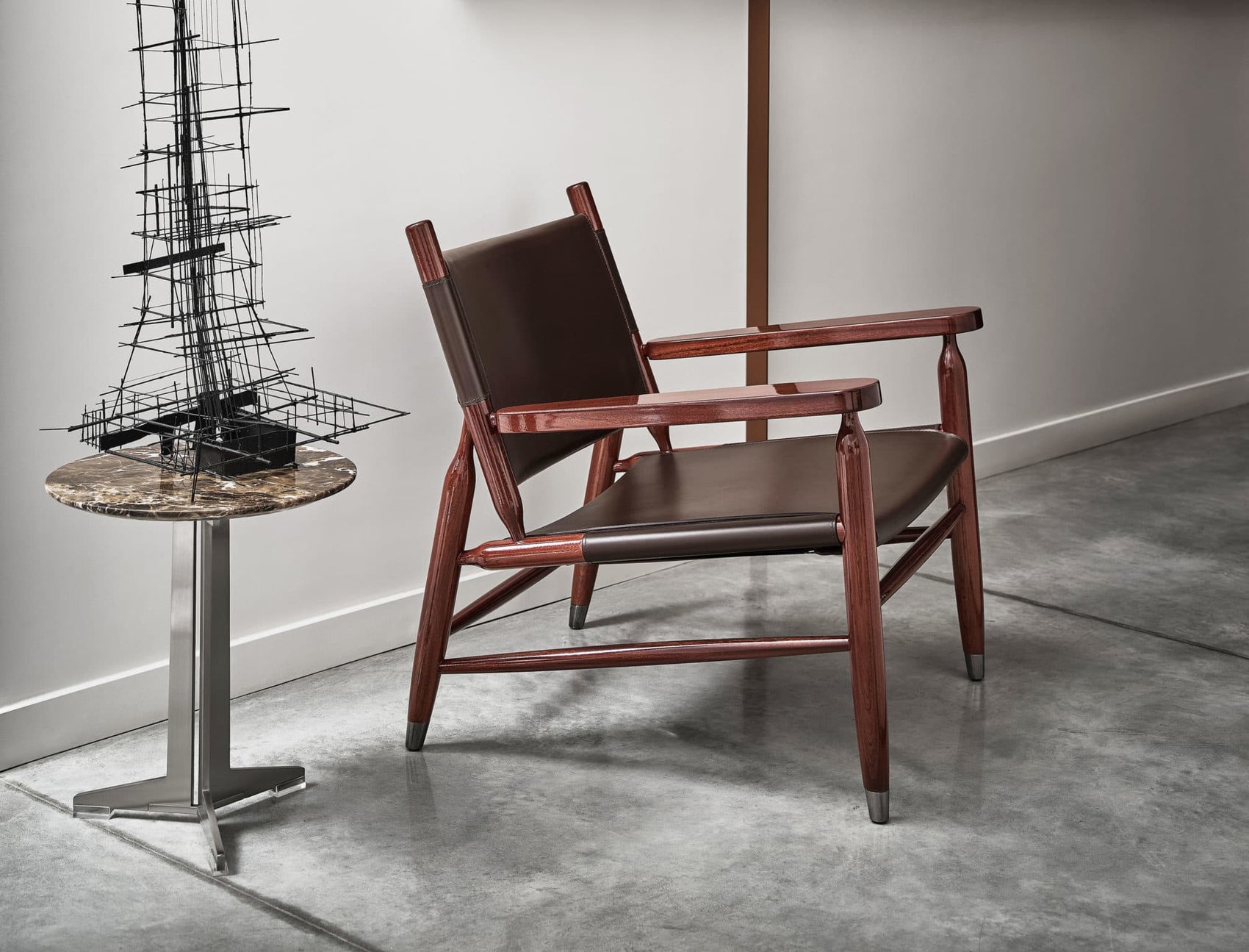 Tessa leather armchair