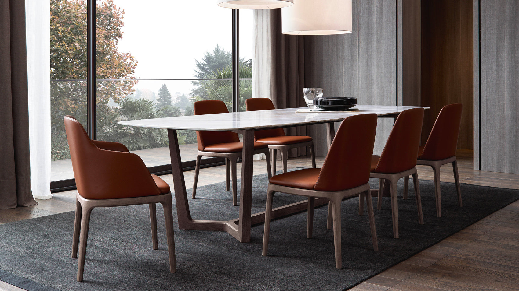 Grace leather dining chair (set of 8)