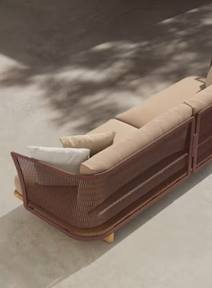 Mesh 3-seater outdoor sofa