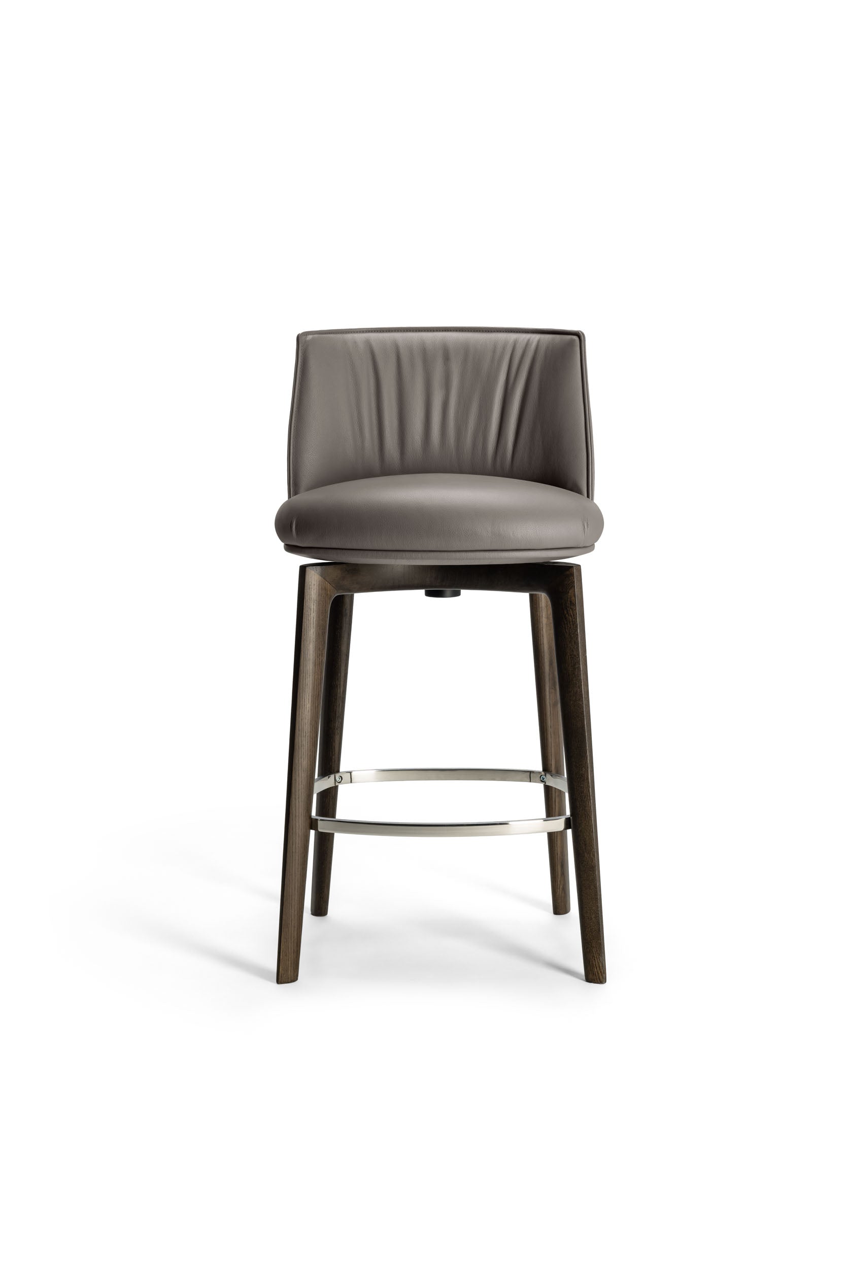Archibald wooden swivel stool