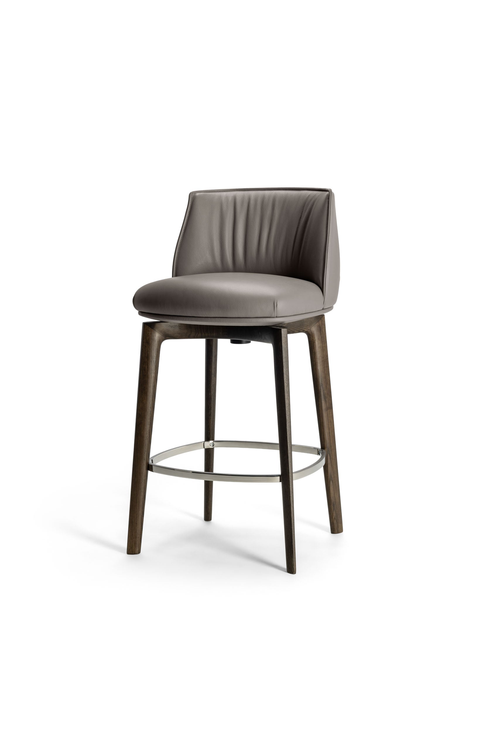Archibald wooden swivel stool