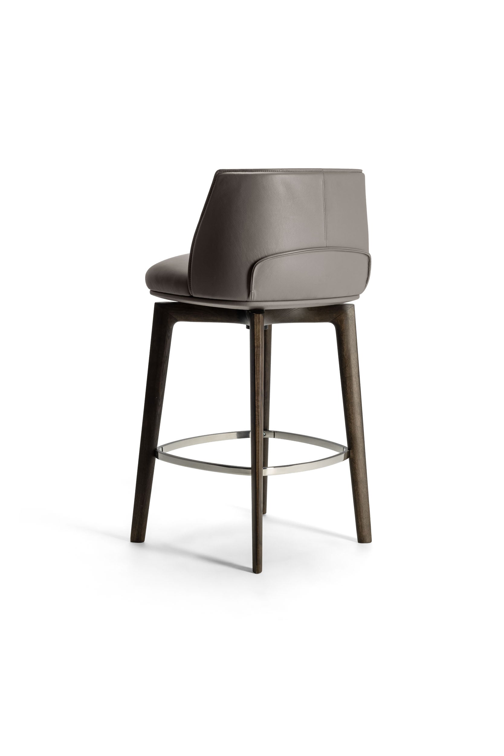 Archibald wooden swivel stool