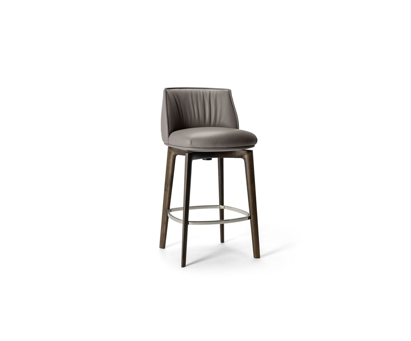 Archibald wooden swivel stool