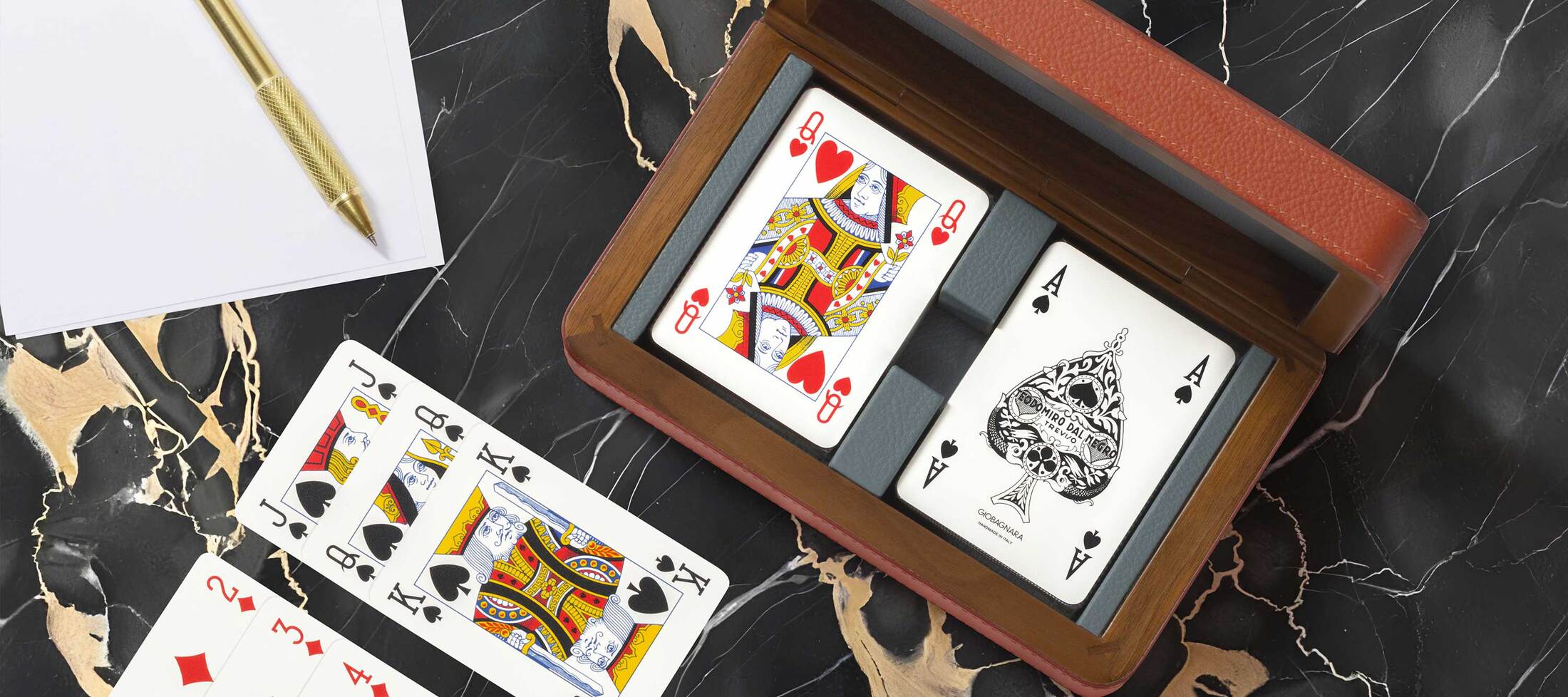 Cards wooden box | Games collection – Studio Italia
