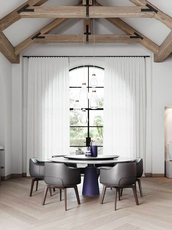 Archibald swivel dining chair