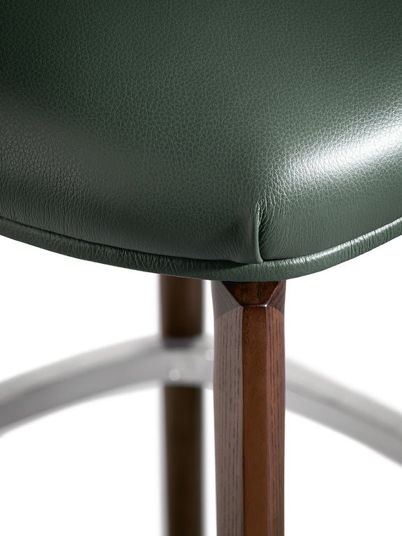 Archibald wooden swivel stool