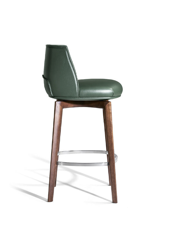 Archibald wooden swivel stool
