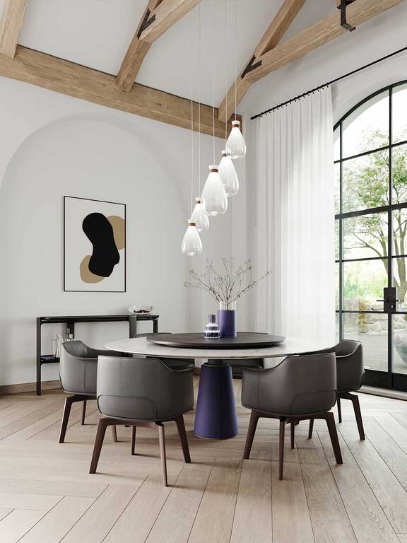 Archibald swivel dining chair