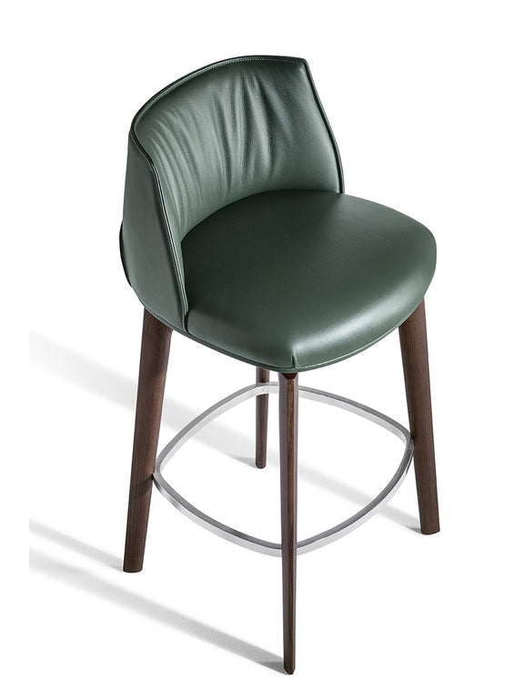 Archibald wooden swivel stool