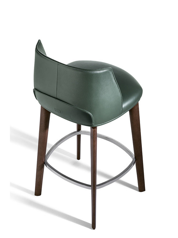 Archibald wooden swivel stool