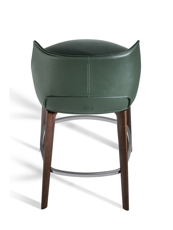 Archibald wooden swivel stool