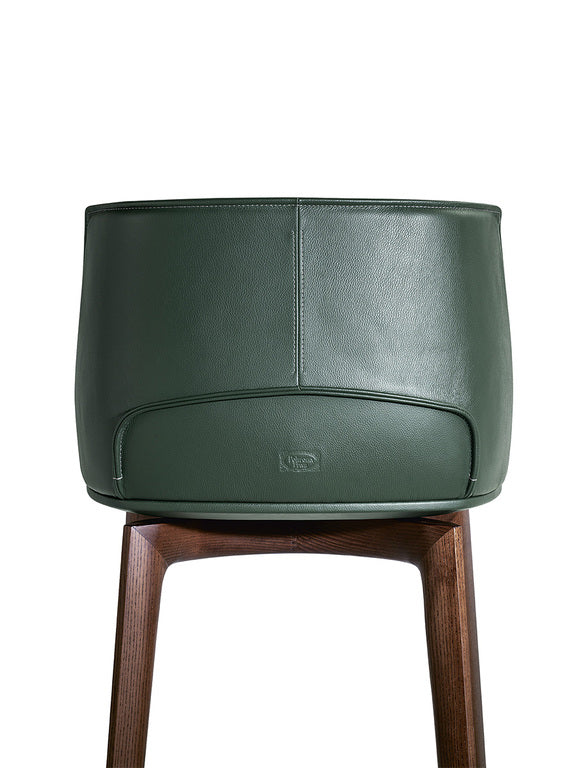 Archibald wooden swivel stool