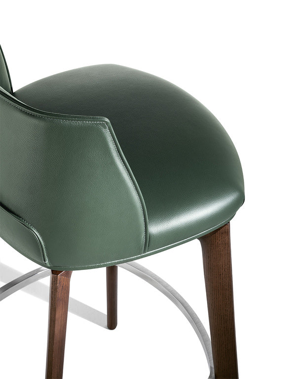 Archibald wooden swivel stool