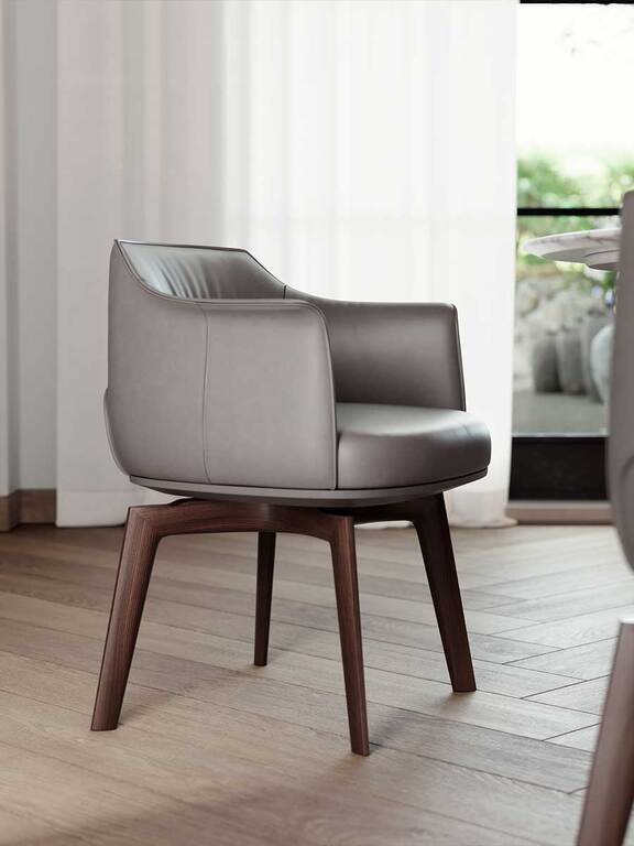 Archibald swivel dining chair