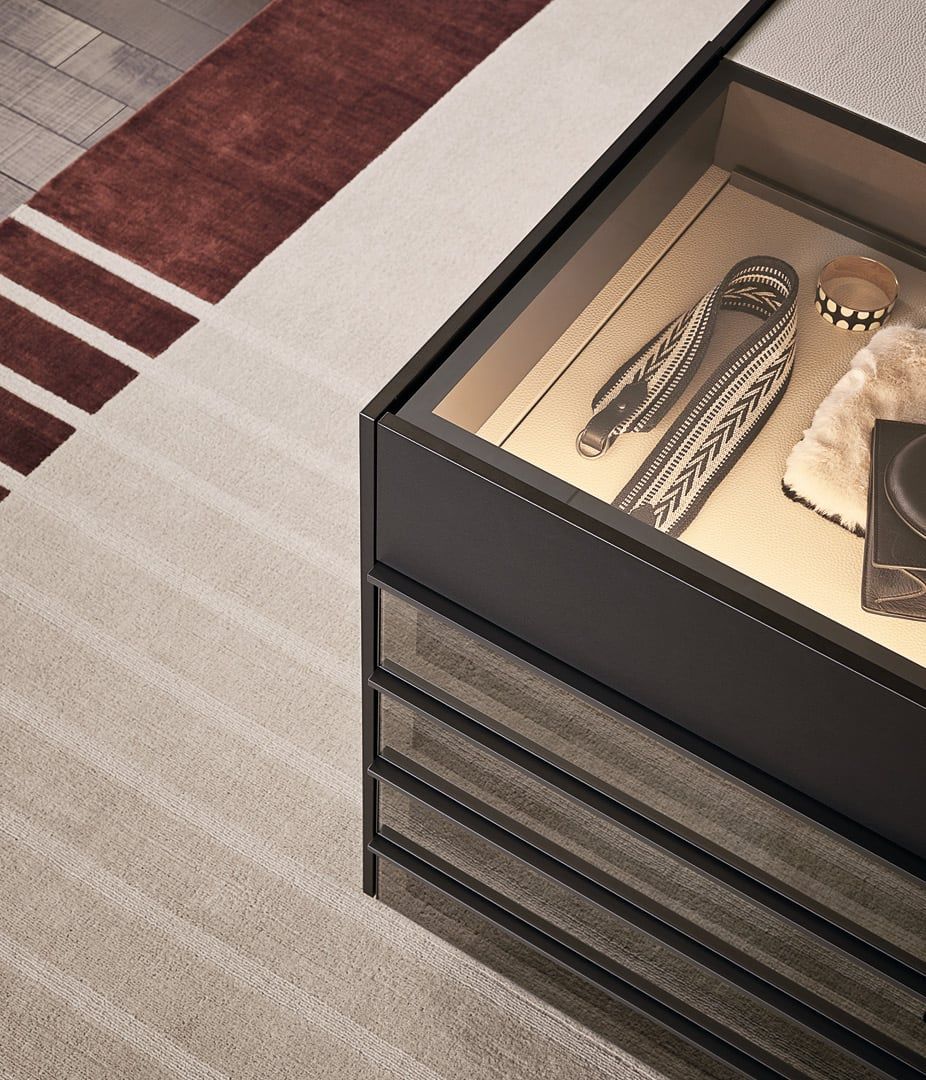Set Up island chest of drawers, open compartment detail
